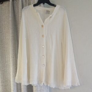 Chic White Button-Up Sweater